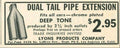 Dual Tail Pipe Vintage Retro Advert Poster A4 Photo Print