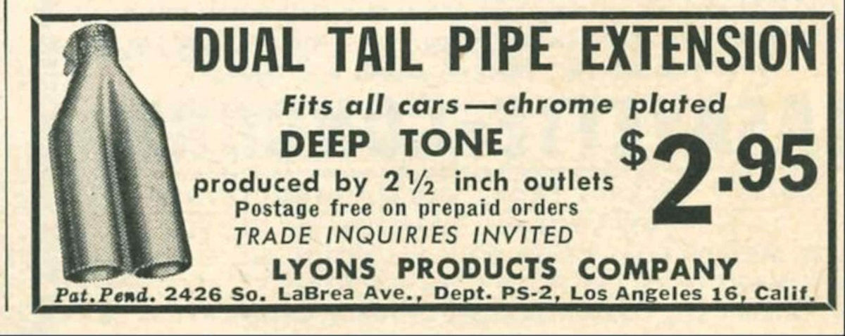 Dual Tail Pipe Vintage Retro Advert Poster A4 Photo Print