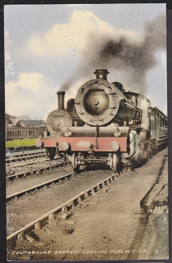 Dublin Southbound Express Steam Train Leaves Dublin Vintage A4 Photo Print