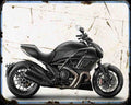 Ducat Diavel Dark 14 2 Motorbike Vintage Aged A4 Photo Print