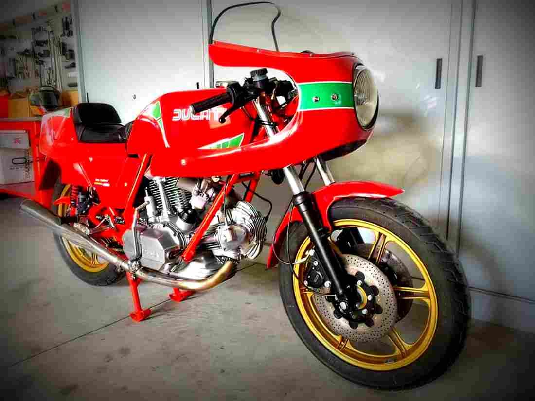 Ducati 1000 SS Hailwood Replica 1986 4 motorbike A4 Photo Print
