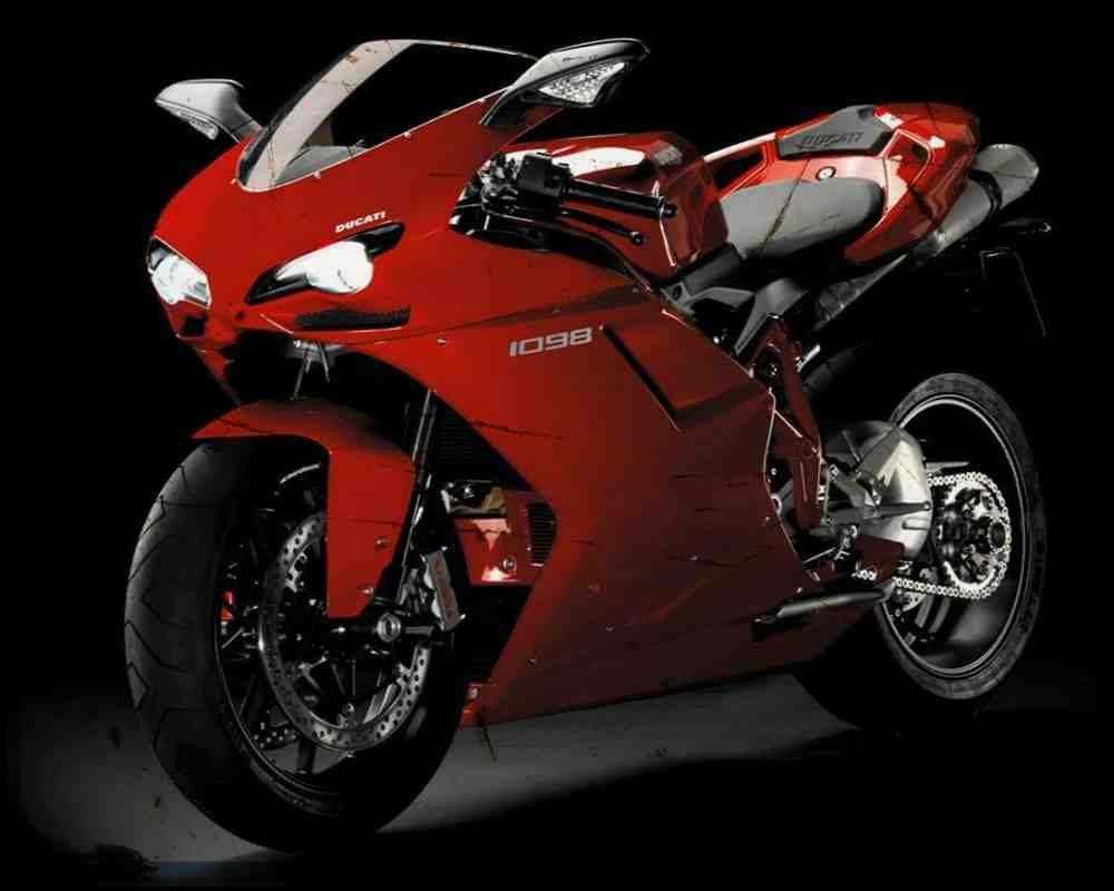 Ducati 1098 2 Motorbike Vintage Aged A4 Photo Print