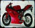 Ducati 1098 3 Motorbike Vintage Aged A4 Photo Print