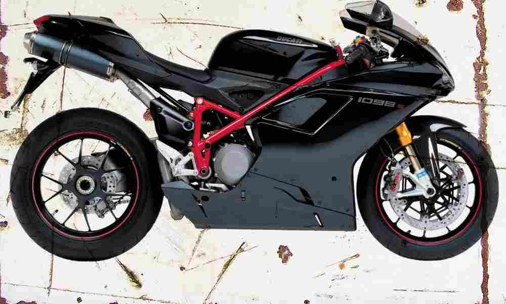 Ducati 1098S 2007 Aged Vintage A4 Photo Print
