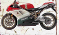 Ducati 1098S L 2007 Aged Vintage A4 Photo Print