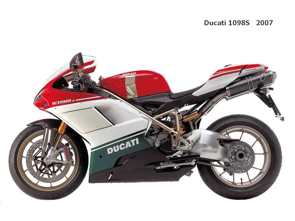 Ducati 1098S L 2007 motorbike A4 Photo Print