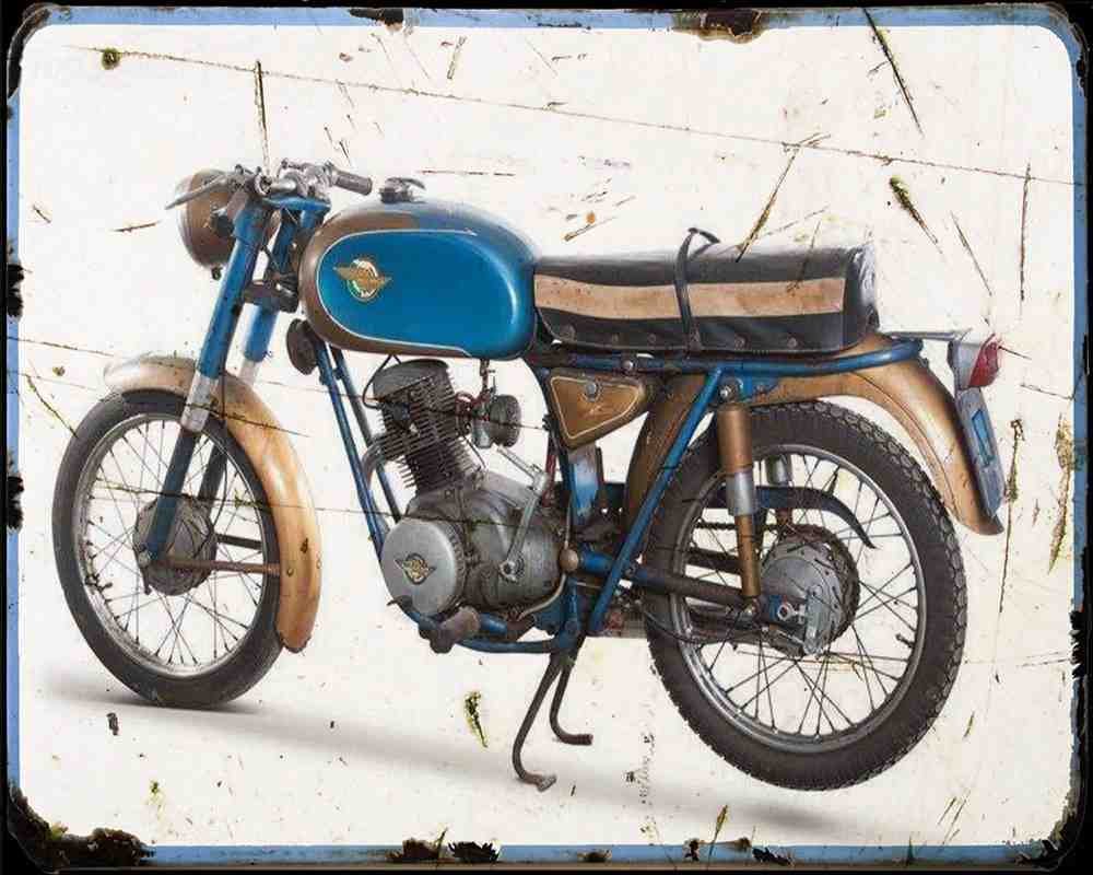 Ducati 125 Aurea 2 Motorbike Vintage Aged A4 Photo Print