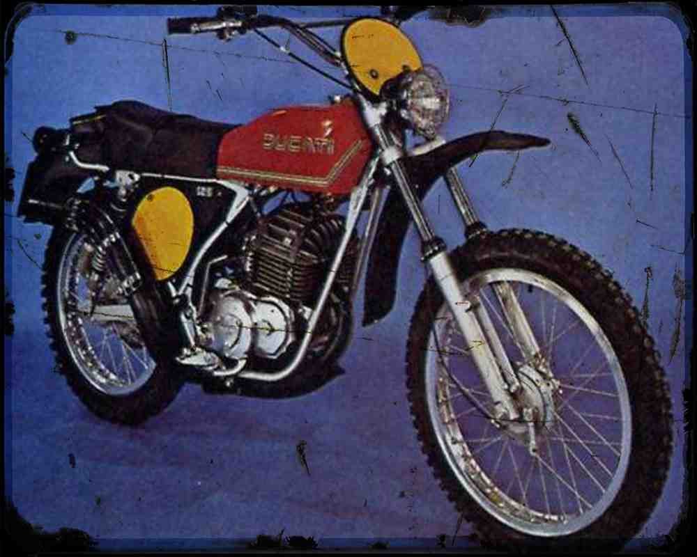 Ducati 125 Regolarita Motorbike Vintage Aged A4 Photo Print