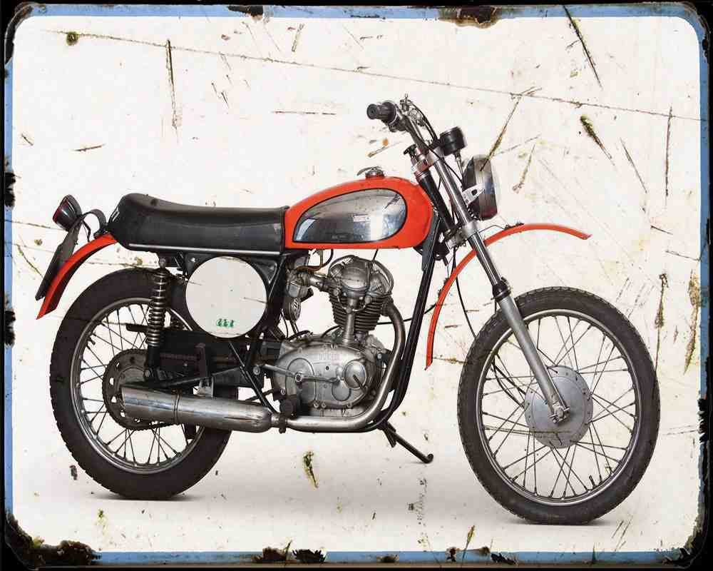 Ducati 125 Scrambler 1 Motorbike Vintage Aged A4 Photo Print