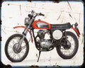 Ducati 125 Scrambler 2 Motorbike Vintage Aged A4 Photo Print