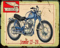 Ducati 125 Scrambler Motorbike Vintage Aged A4 Photo Print