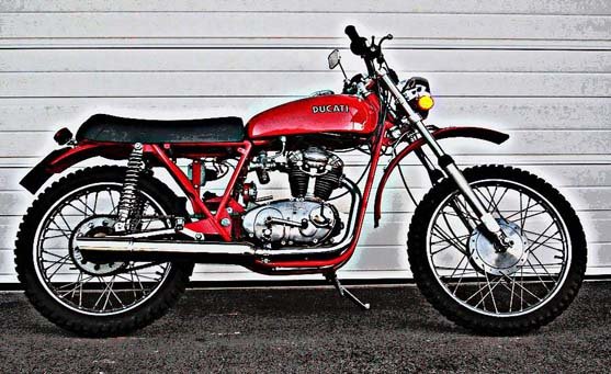 Ducati 125Scr motorbike A4 Photo Print