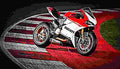 Ducati 1299 Panigale S Anniversario 2017 3 motorbike A4 Photo Print