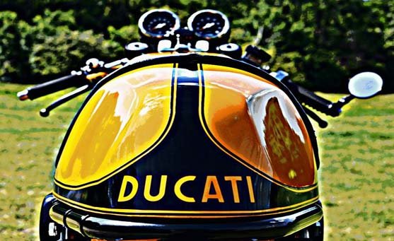Ducati 13 motorbike A4 Photo Print