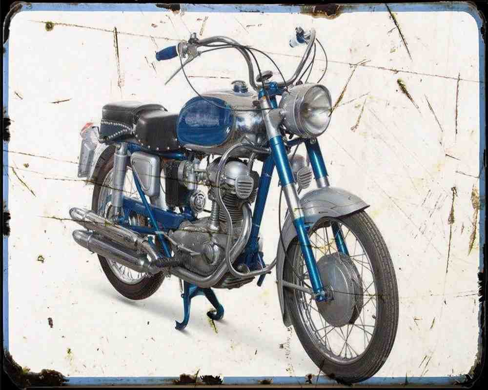 Ducati 175 Americano Motorbike Vintage Aged A4 Photo Print