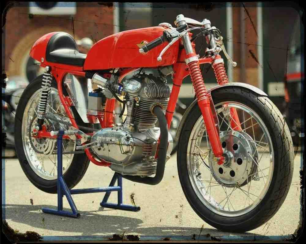 Ducati 250 1962 Motorbike Vintage Aged A4 Photo Print