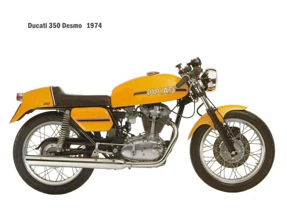 Ducati 350 Desmo 1974 motorbike A4 Photo Print