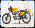 Ducati 350 Desmo 70 2 Motorbike Vintage Aged A4 Photo Print