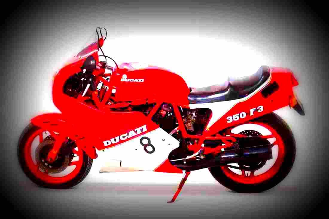 Ducati 350 F 3 1987 2 motorbike A4 Photo Print