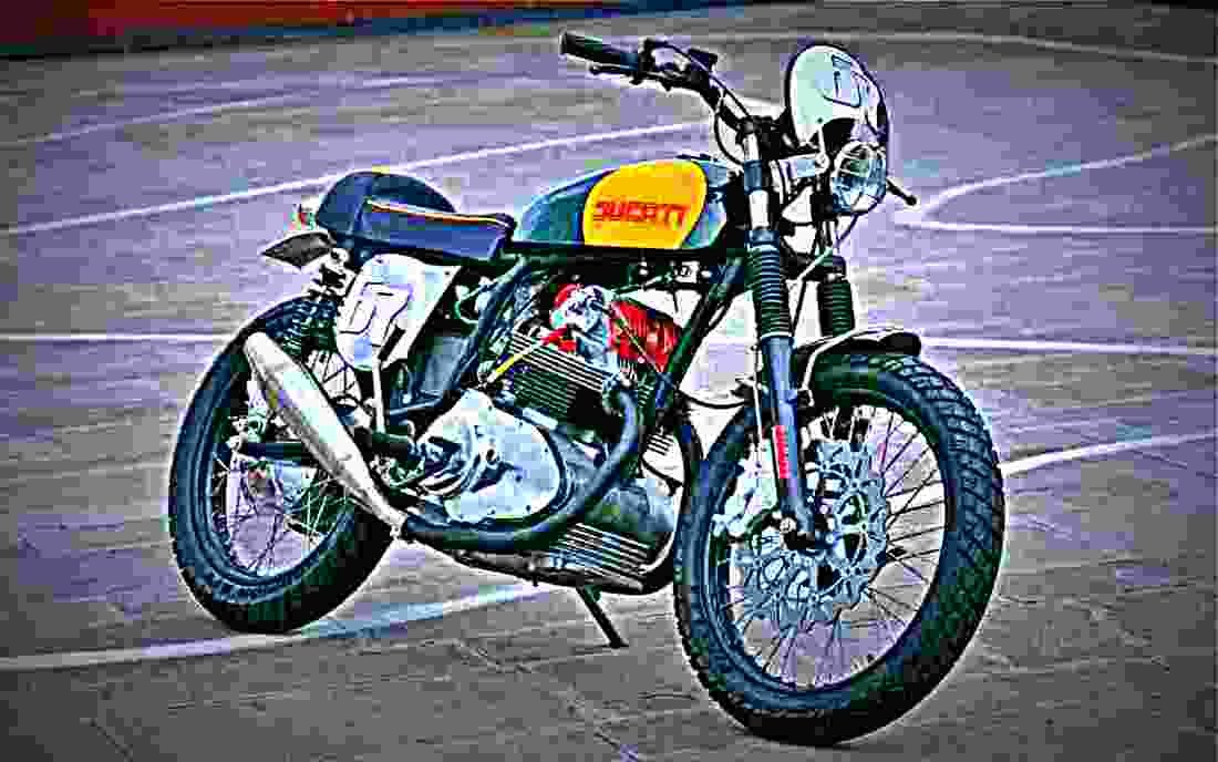 Ducati 350 GTL 1975 4 motorbike A4 Photo Print