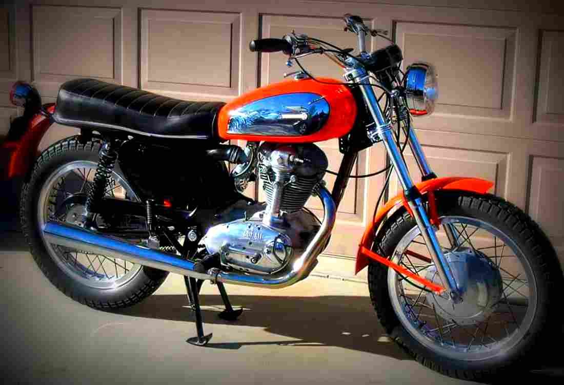 Ducati 350 Scrambler 1974 5 motorbike A4 Photo Print