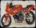 Ducati 400Ss 91 Motorbike Vintage Aged A4 Photo Print