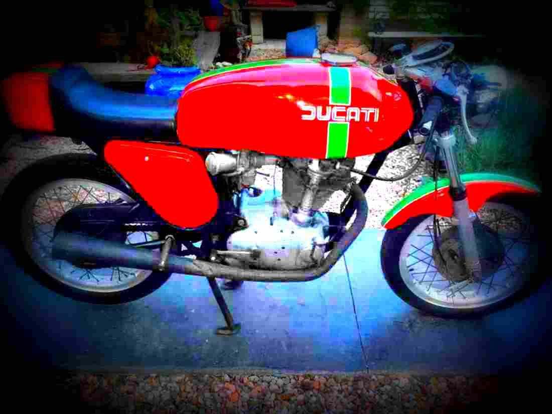 Ducati 450 Mark 3 D 1973 2 motorbike A4 Photo Print