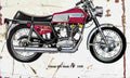 Ducati 450 Mark3D 1968 Aged Vintage A4 Photo Print