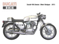 Ducati 450Desmo SilverShotgun 1971 motorbike A4 Photo Print