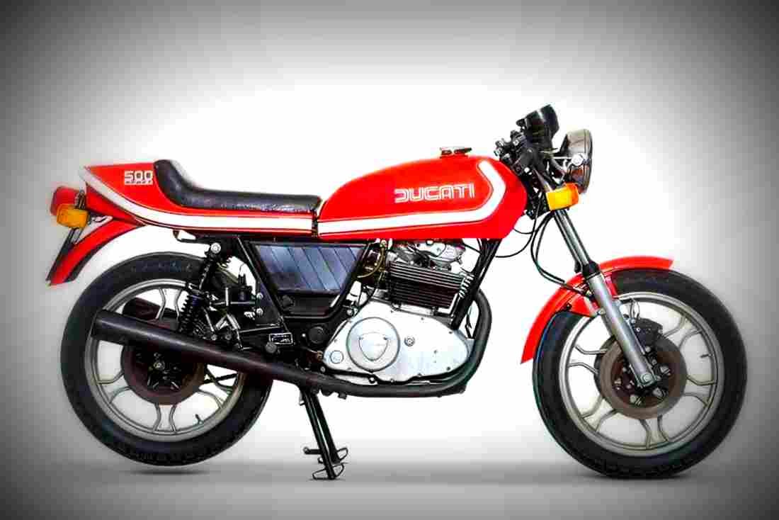 Ducati 500 S Desmo 1977 2 motorbike A4 Photo Print