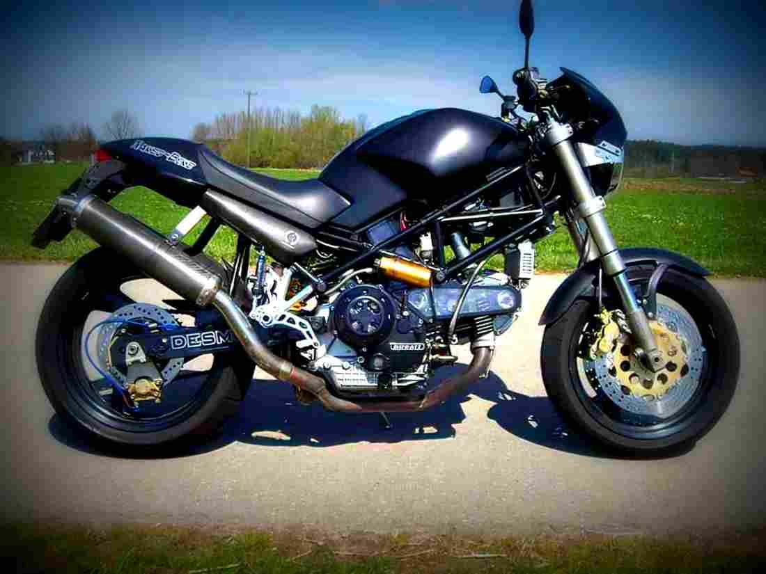 Ducati 600 Monster Dark 1998 6 motorbike A4 Photo Print