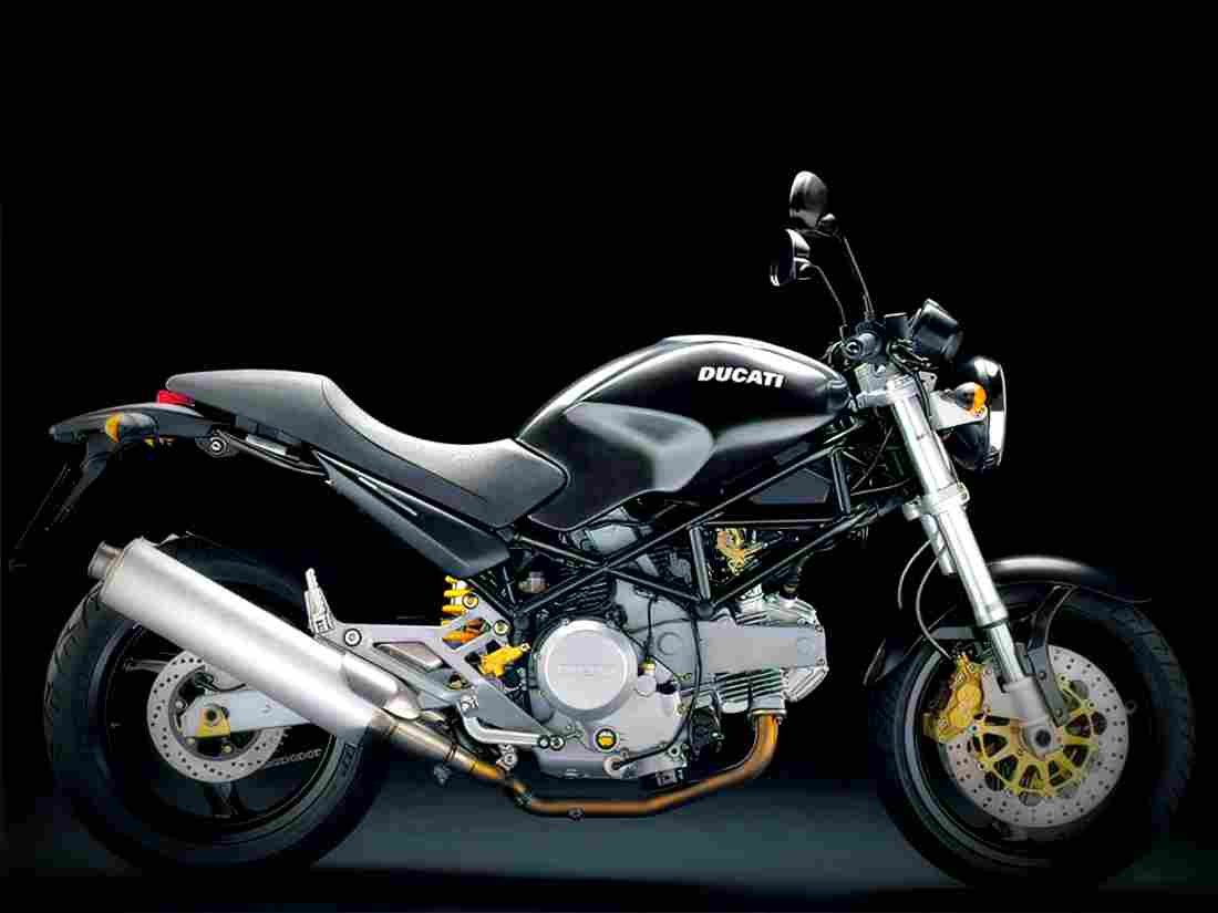 Ducati 600 Monster Dark 2002 2 motorbike A4 Photo Print