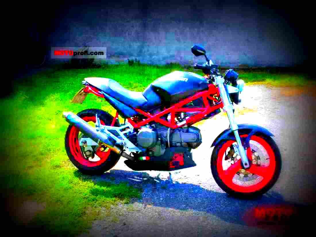Ducati 600 Monster Dark M 1999 1 motorbike A4 Photo Print
