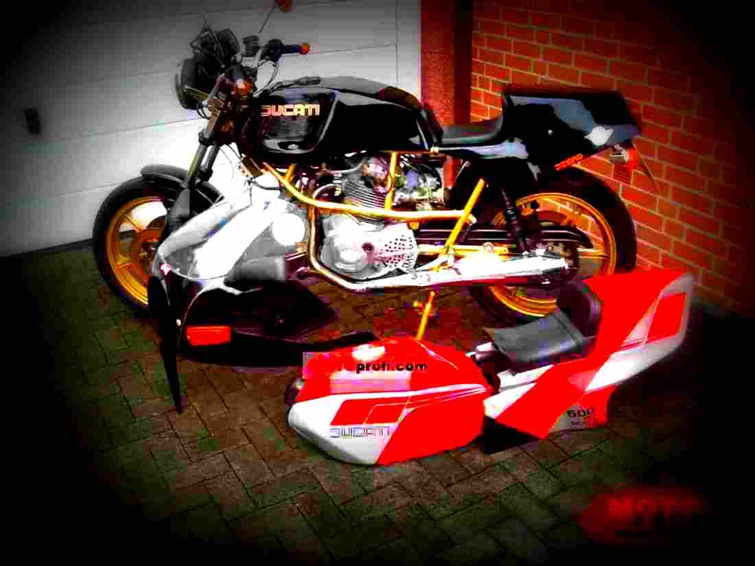 Ducati 600 SL Pantah 1981 4 motorbike A4 Photo Print