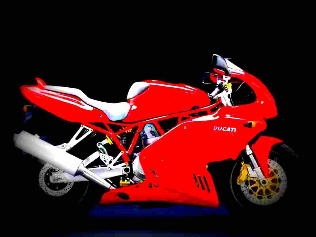Ducati 600 SS 1997 4 motorbike A4 Photo Print
