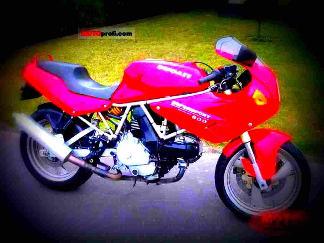 Ducati 600 SS N 1995 3 motorbike A4 Photo Print