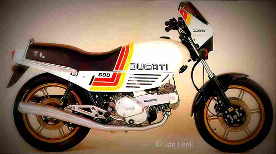 Ducati 600 TL Pantah 1982 5 motorbike A4 Photo Print
