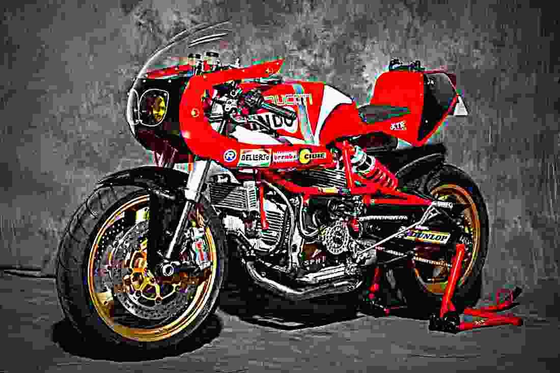 Ducati 600 TL Pantah 1983 2 motorbike A4 Photo Print