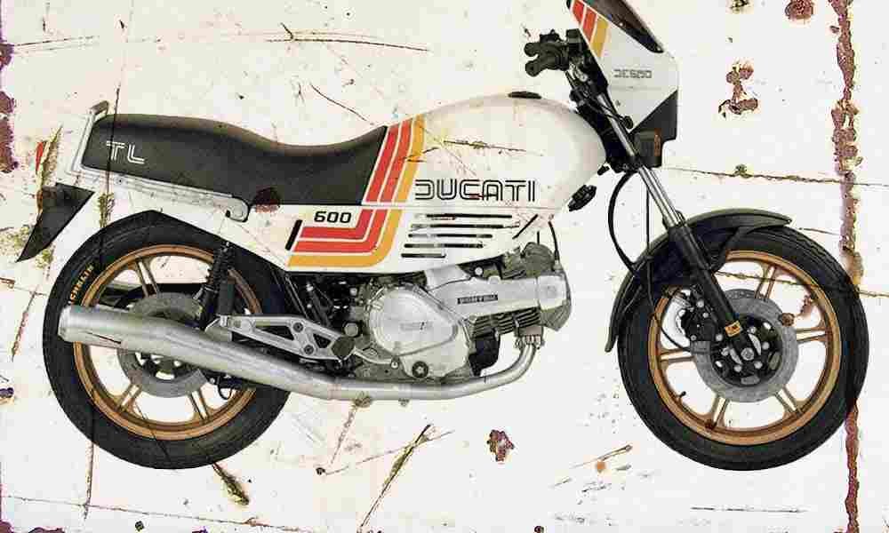 Ducati 600TL Pantah 1985 Aged Vintage A4 Photo Print