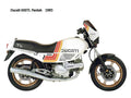 Ducati 600TL Pantah 1985 motorbike A4 Photo Print