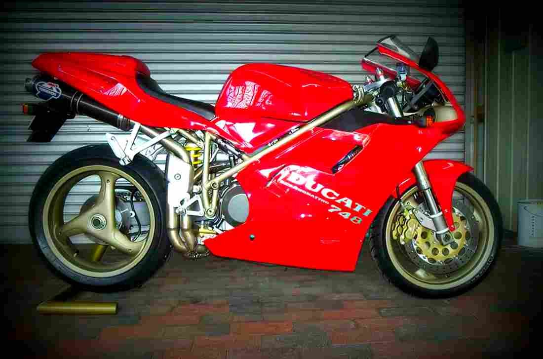 Ducati 748 Biposto 1995 4 motorbike A4 Photo Print
