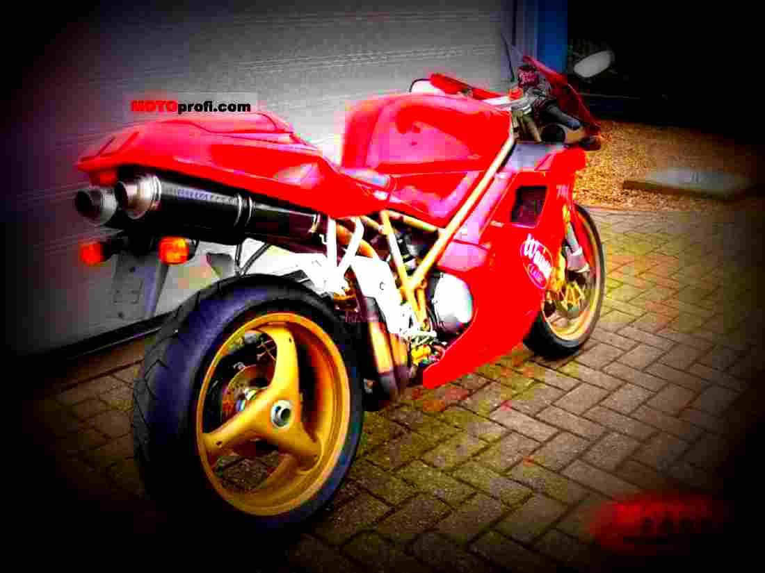 Ducati 748 Biposto 1996 4 motorbike A4 Photo Print