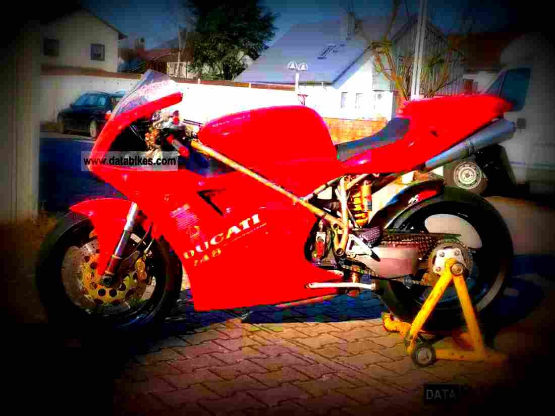 Ducati 748 Biposto 1996 6 motorbike A4 Photo Print