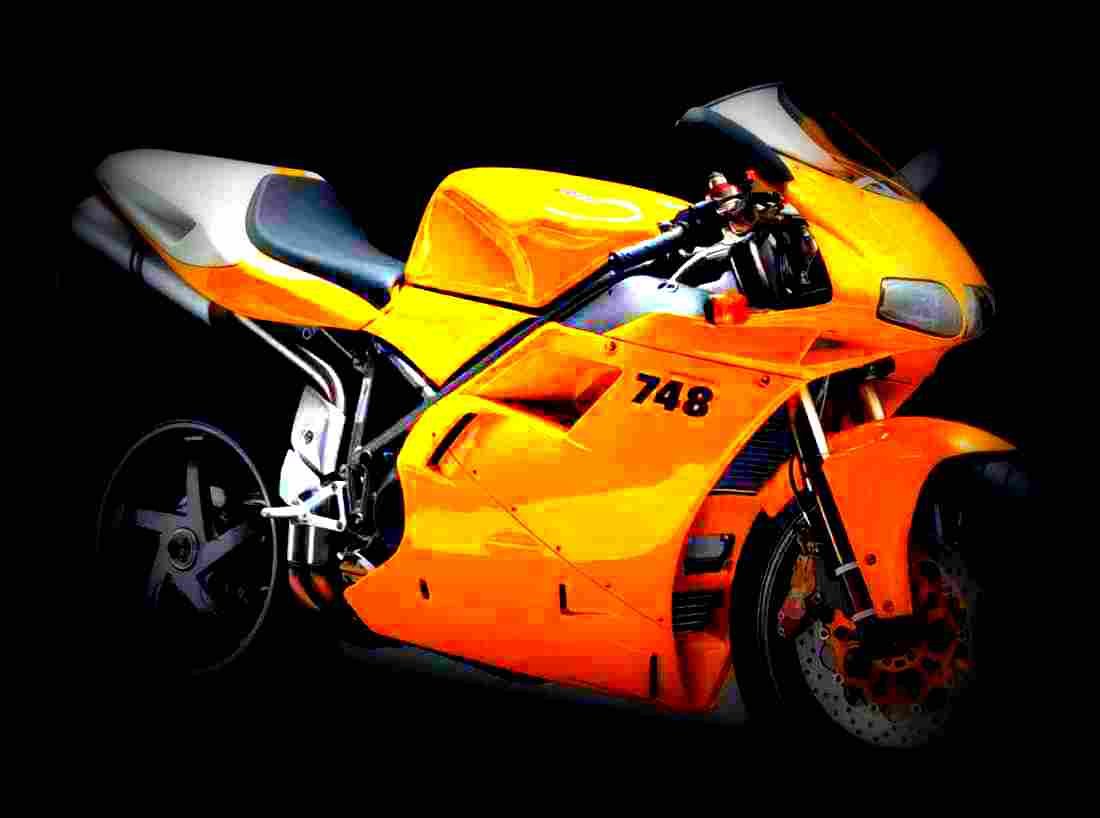 Ducati 748 S 2000 6 motorbike A4 Photo Print