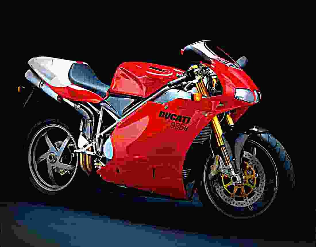 Ducati 748 S 2001 3 motorbike A4 Photo Print