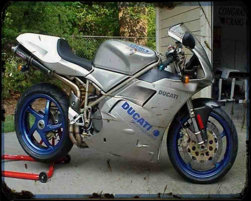 Ducati 748L Neiman Marcus Limited Edition 1 Motorbike Vintage Aged A4 Photo Print