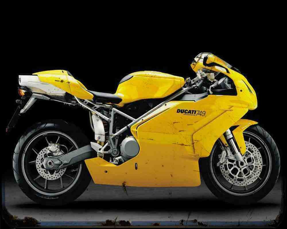 Ducati 749 03 1 Motorbike Vintage Aged A4 Photo Print
