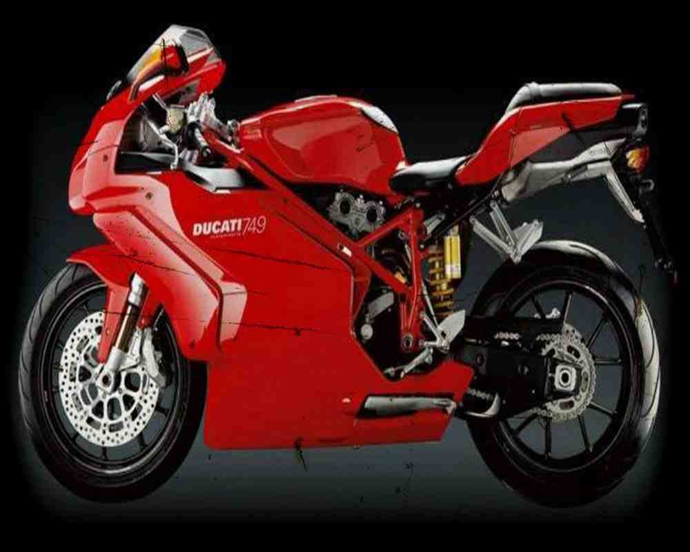 Ducati 749 05 Motorbike Vintage Aged A4 Photo Print