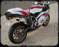 Ducati 749 Martini 1 Motorbike Vintage Aged A4 Photo Print
