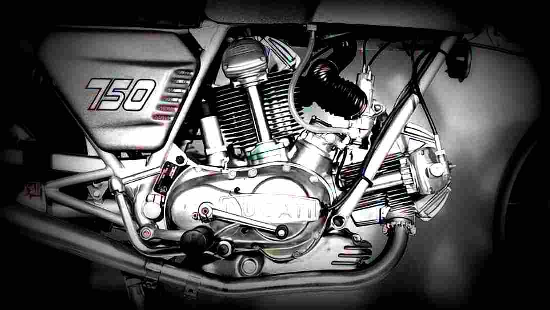 Ducati 750 1971 3 motorbike A4 Photo Print